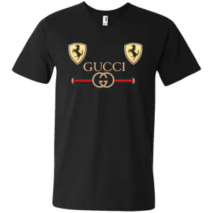 Best Gucci Ferrari New T-shirt Men V-Neck T-Shirt