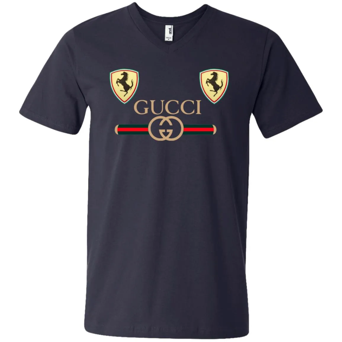 Best Gucci Ferrari New T-shirt Men V-Neck T-Shirt