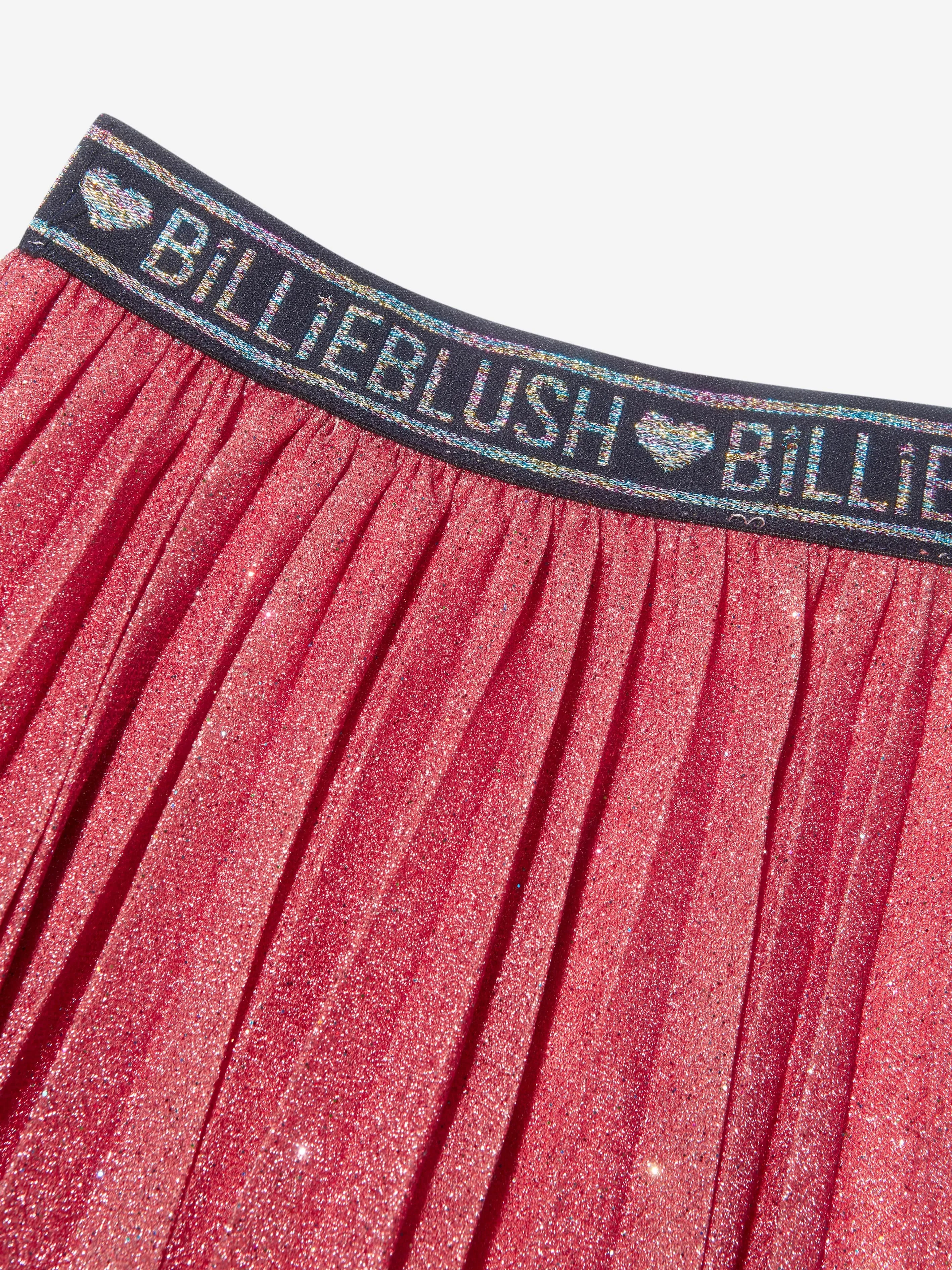 Billieblush Girls Metallic Pleated Skirt