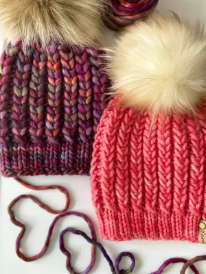 Braided Hearts Beanie Pattern