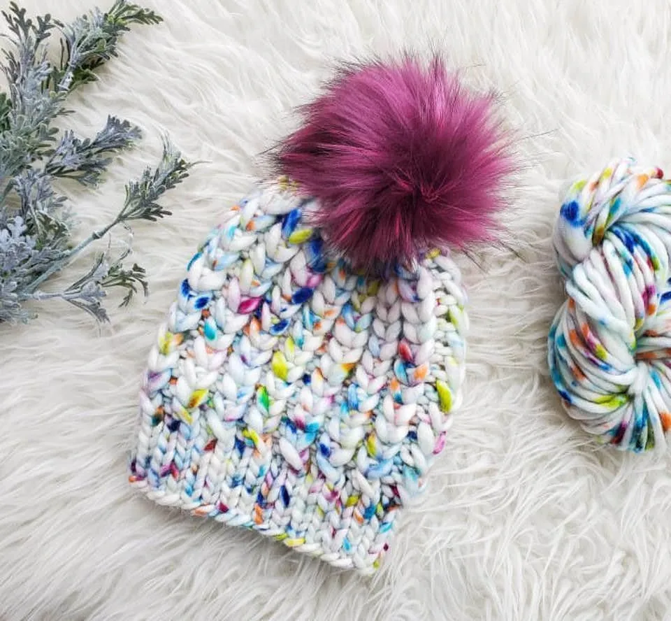 Braided Hearts Beanie Pattern