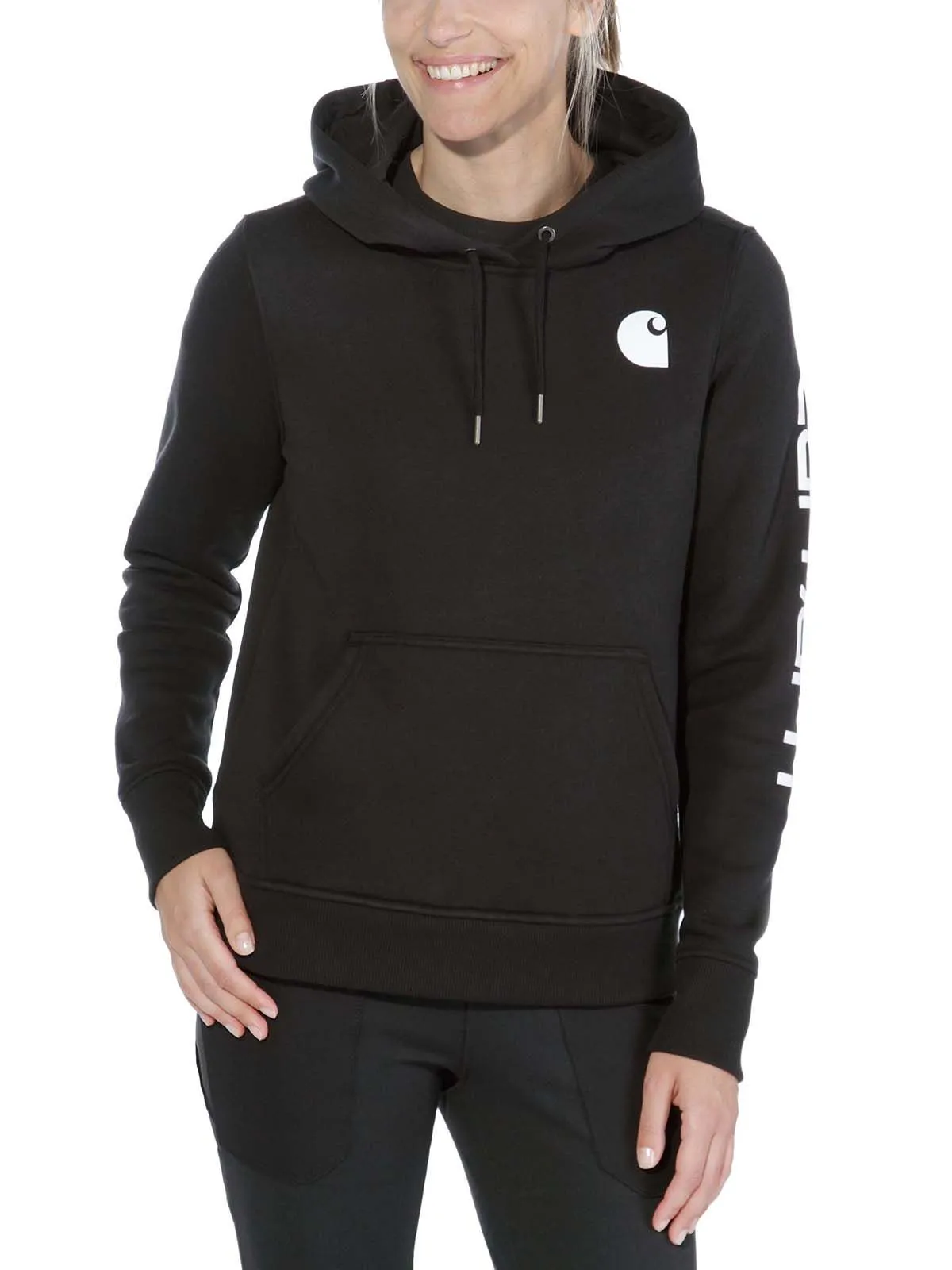 Carhartt&#x20;102791&#x20;Clarksburg&#x20;l&#x2F;s&#x20;Hooded&#x20;Sweatshirt&#x20;-&#x20;Black