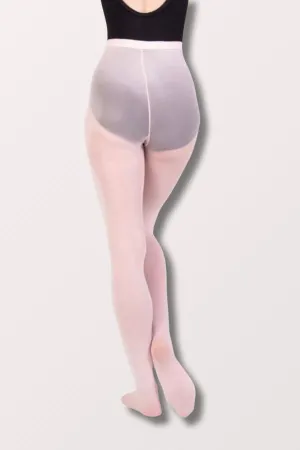 Children's TotalSTRETCH Footed Dance Tights (Elastic Waistband) - Light Pink