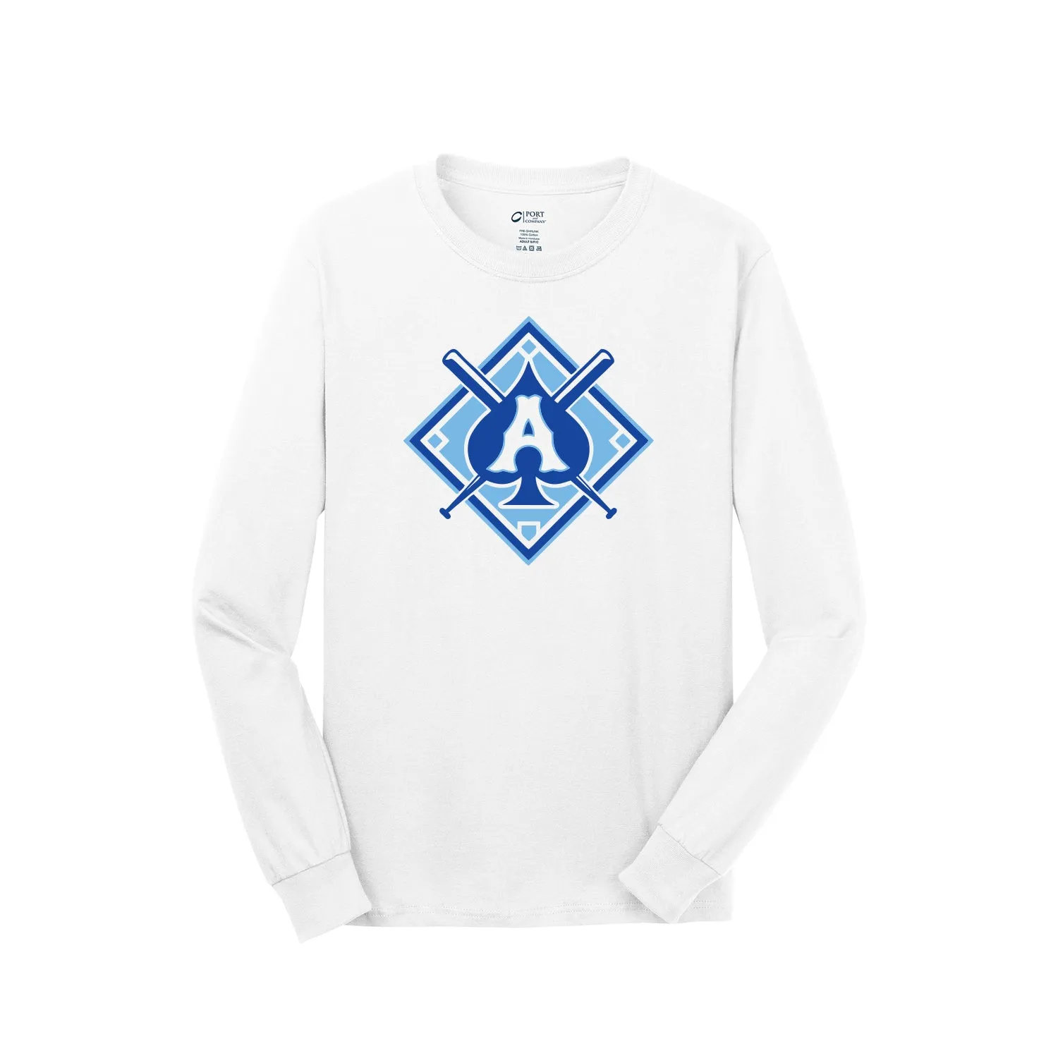 Cincy Aces 2020 - Core Cotton Long Sleeve Tee (White)