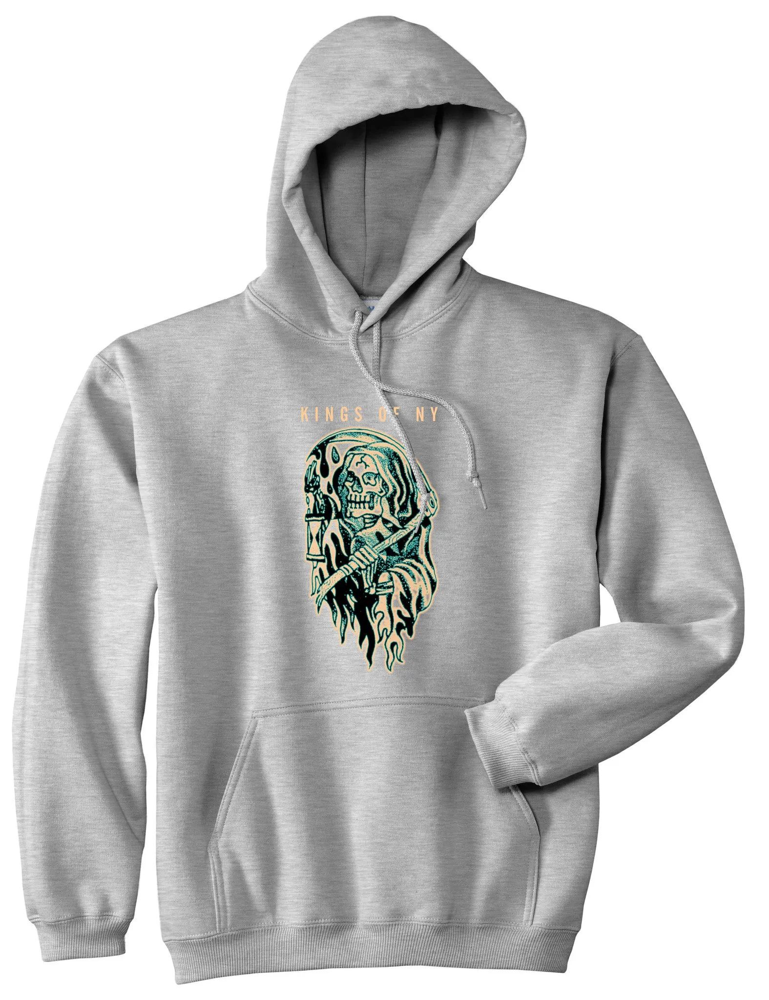 Grim Reaper Tattoo Skull Pullover Hoodie