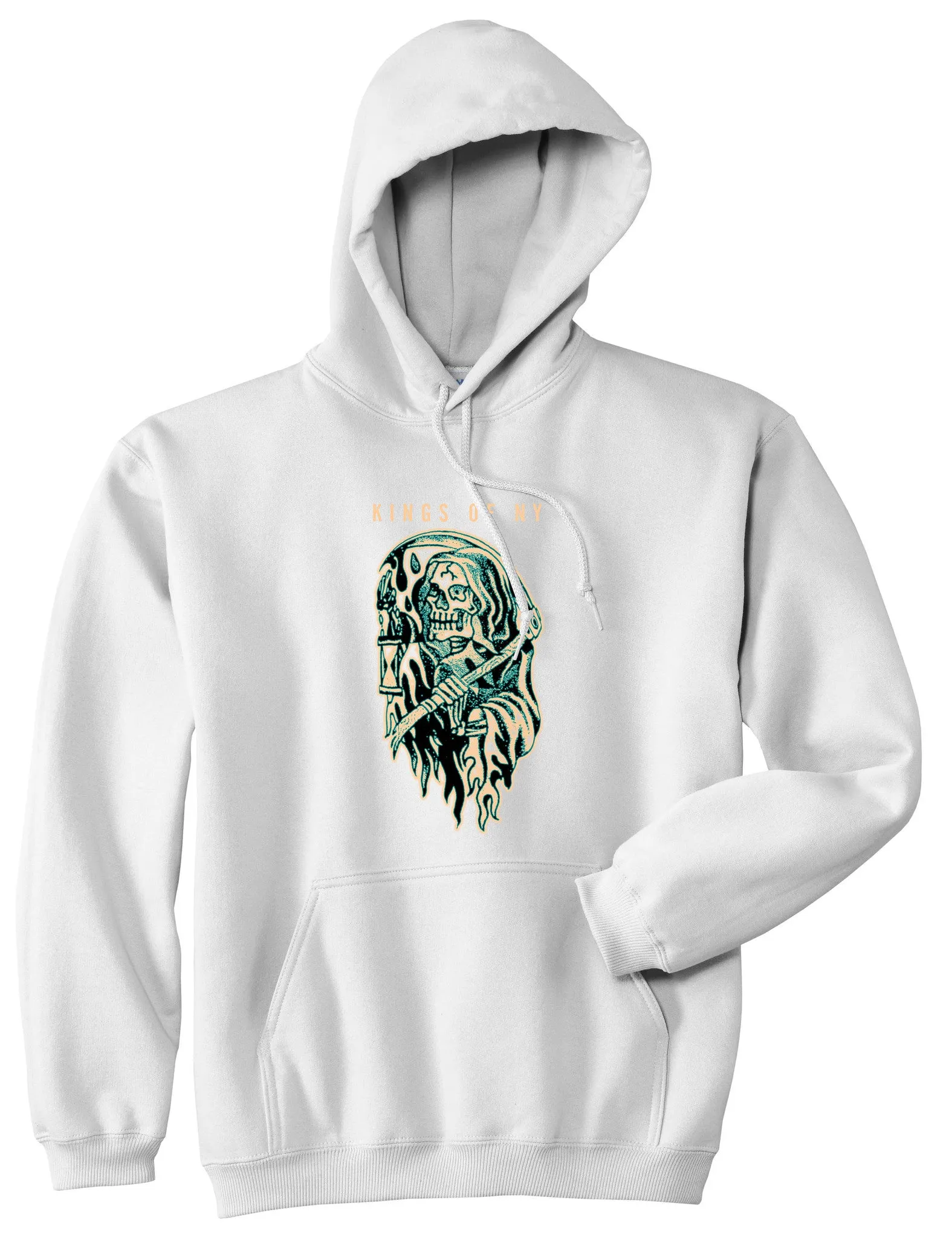 Grim Reaper Tattoo Skull Pullover Hoodie