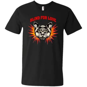 Gucci 2018 Cat Blind For You T-shirt Men V-Neck T-Shirt