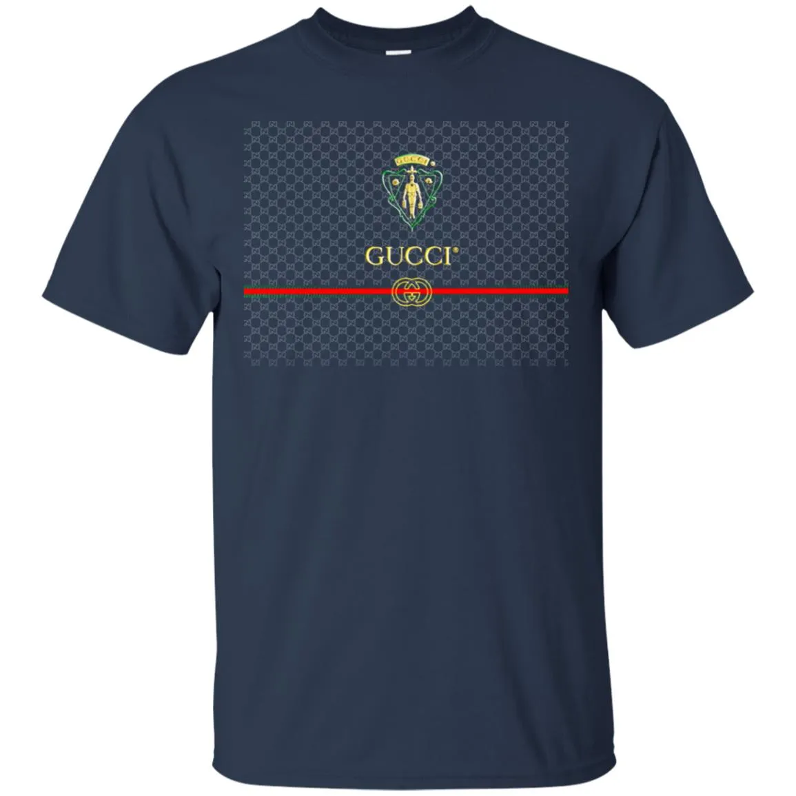 Gucci Graphic Logo Black T-shirt Men Cotton T-Shirt