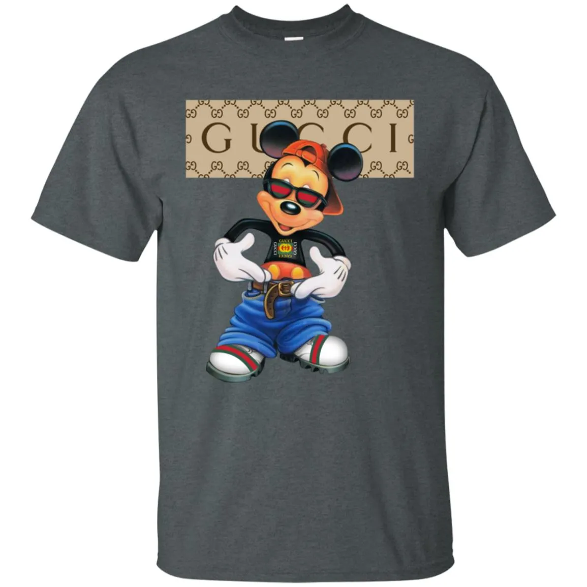 Gucci Logo Shirt Mickey Mouse T-shirt Men Cotton T-Shirt