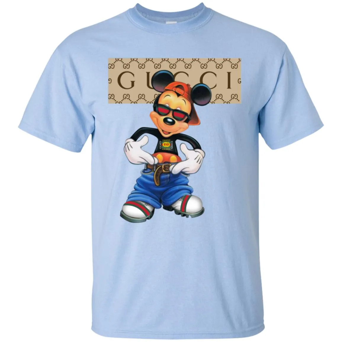 Gucci Logo Shirt Mickey Mouse T-shirt Men Cotton T-Shirt