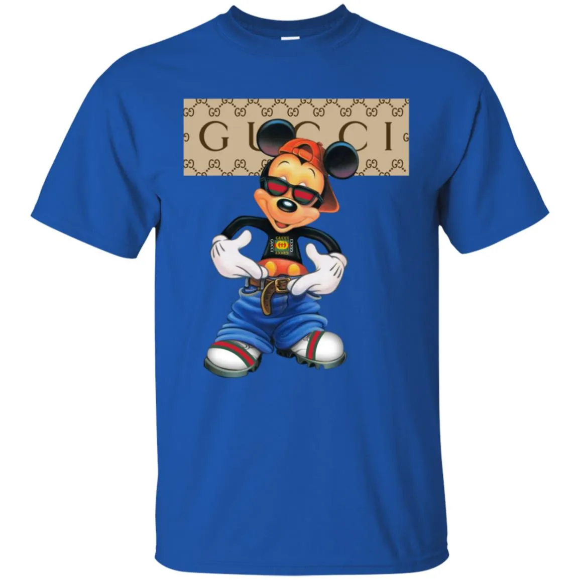 Gucci Logo Shirt Mickey Mouse T-shirt Men Cotton T-Shirt