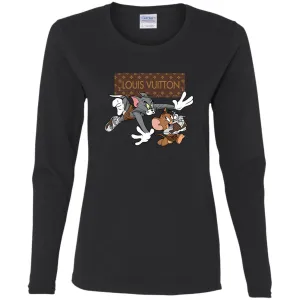 Louis Vuitton Cartoon Tom And Jerry T-shirt Women Long Sleeve Shirt