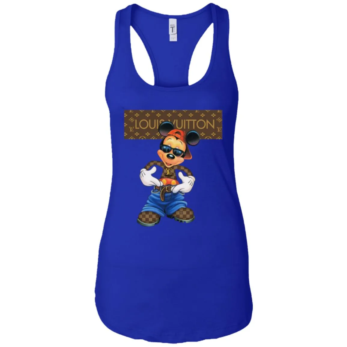 Louis Vuitton Mickey Mouse Cartoon T-shirt Women Tank Top