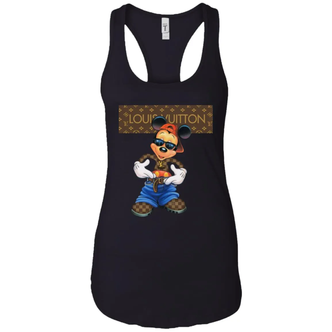 Louis Vuitton Mickey Mouse Cartoon T-shirt Women Tank Top