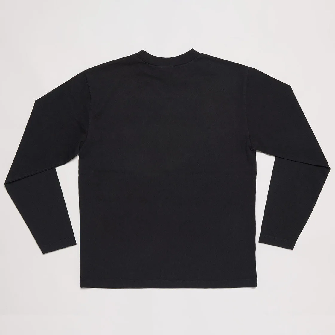 Mock Neck Long Sleeve Tee (Black)