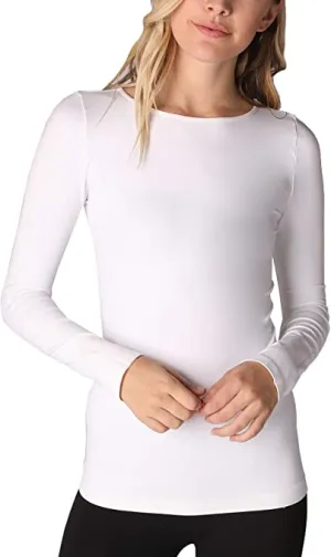 Nikibiki Long Sleeve Crew Top White