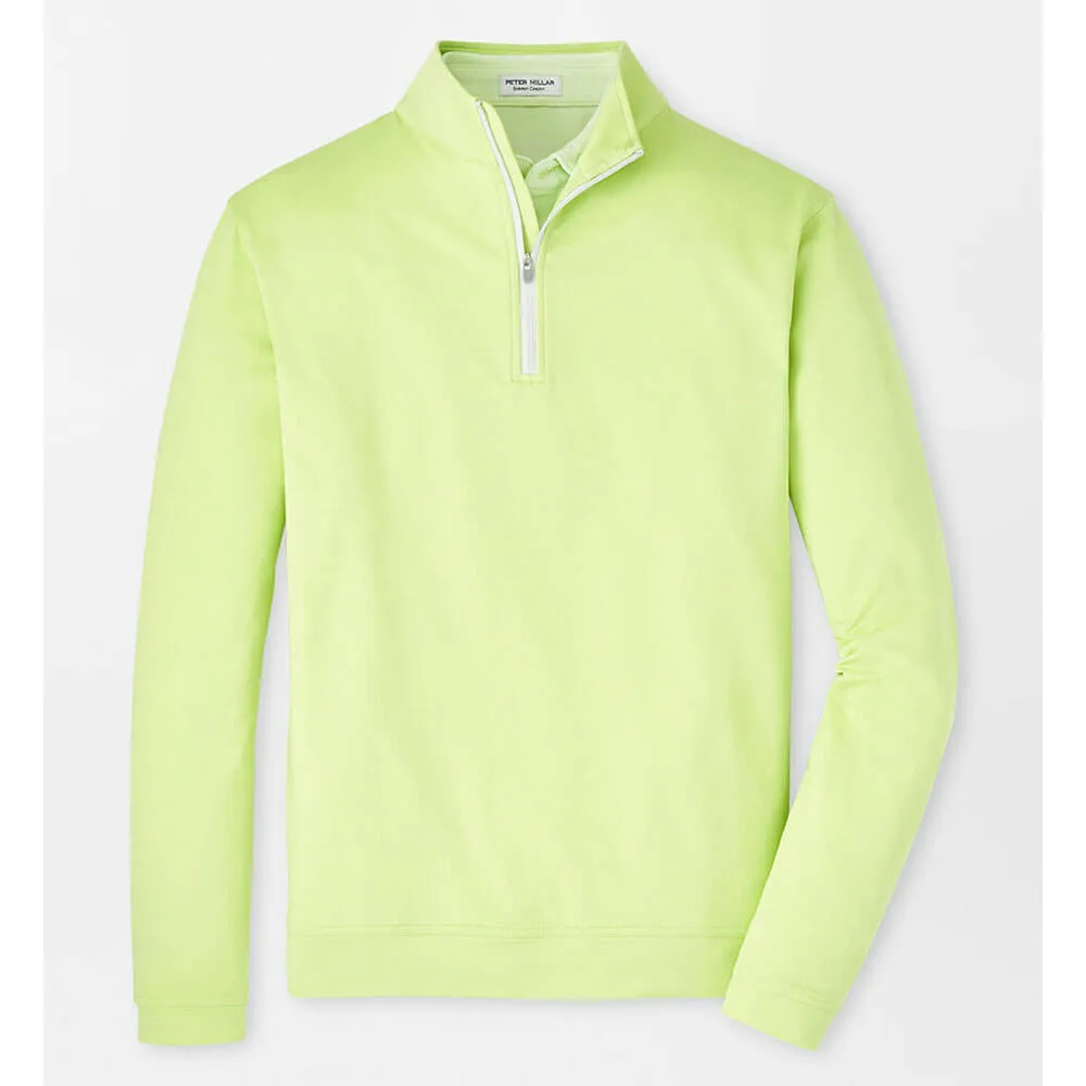 Peter Millar Perth Mélange Performance 1/4 Zip Pullover Sweater - Spritzer