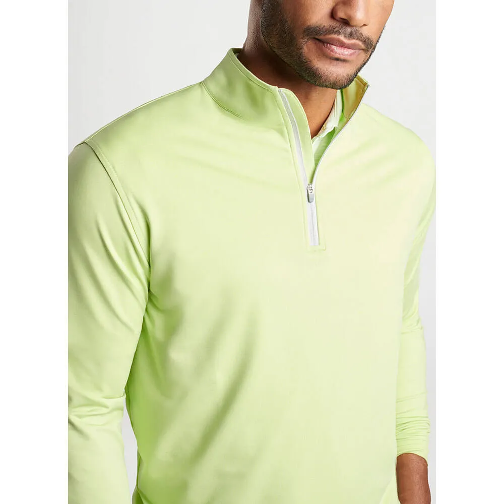 Peter Millar Perth Mélange Performance 1/4 Zip Pullover Sweater - Spritzer