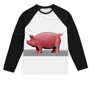 Pig Sublimation Baseball Long Sleeve T-Shirt