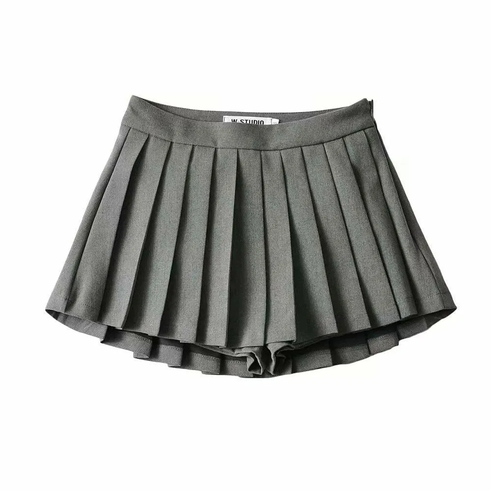 Pleated Mini Skirt