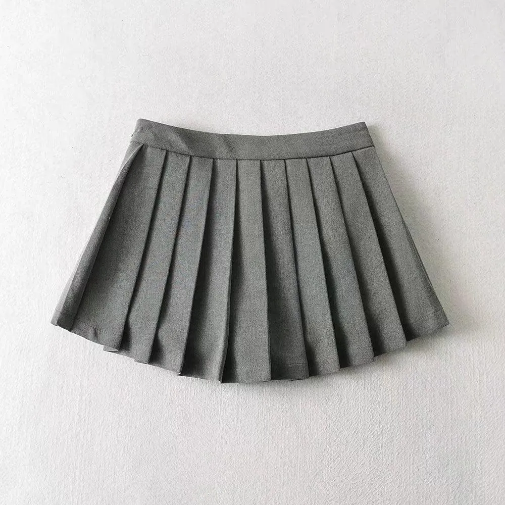 Pleated Mini Skirt