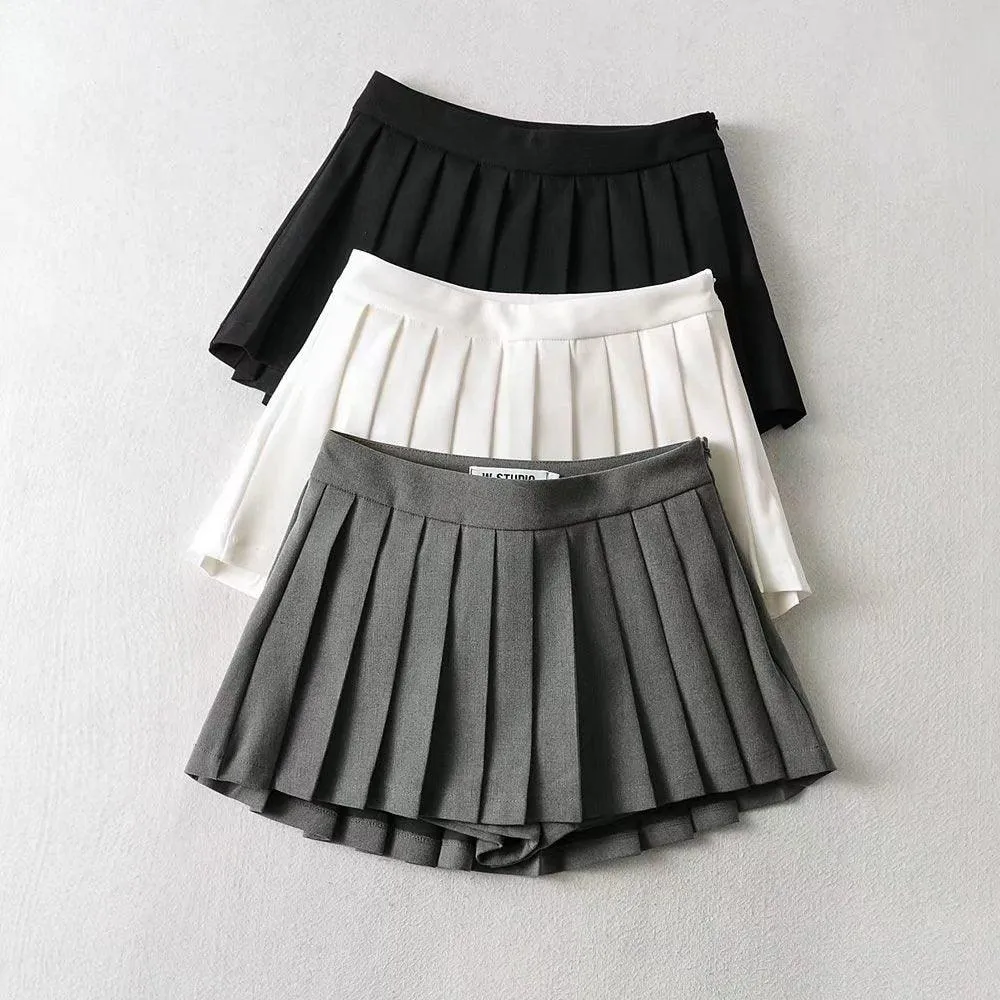 Pleated Mini Skirt