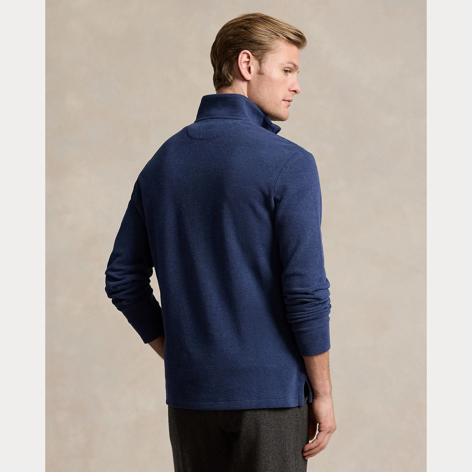 Polo Ralph Lauren Estate-Rib Quarter-Zip Pullover - Navy