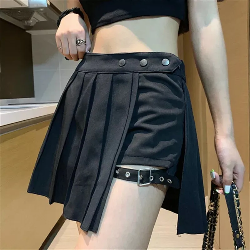 "HOLLOW" PLEATED SKIRT