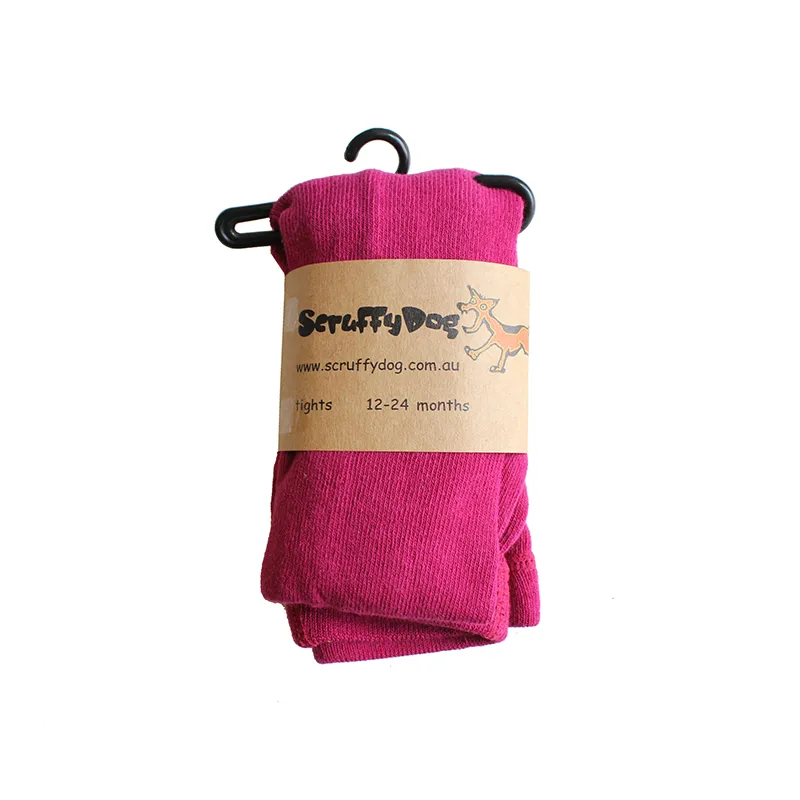 Scruffy Dog Tights - Raspberry