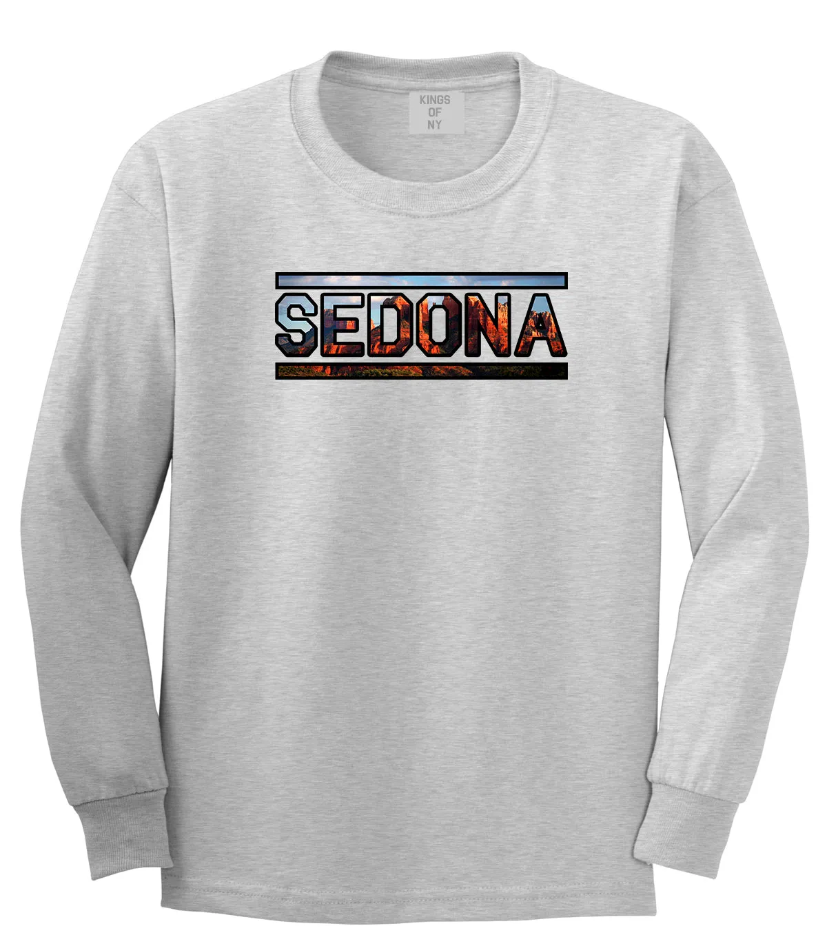 Sedona Red Rock Mountains Mens Long Sleeve T-Shirt