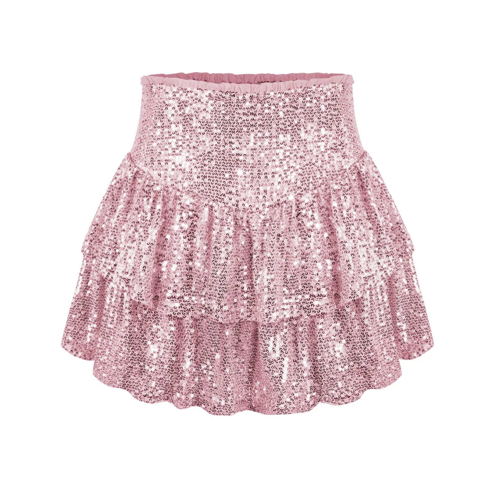 Sequined Pleated Mini Skirt