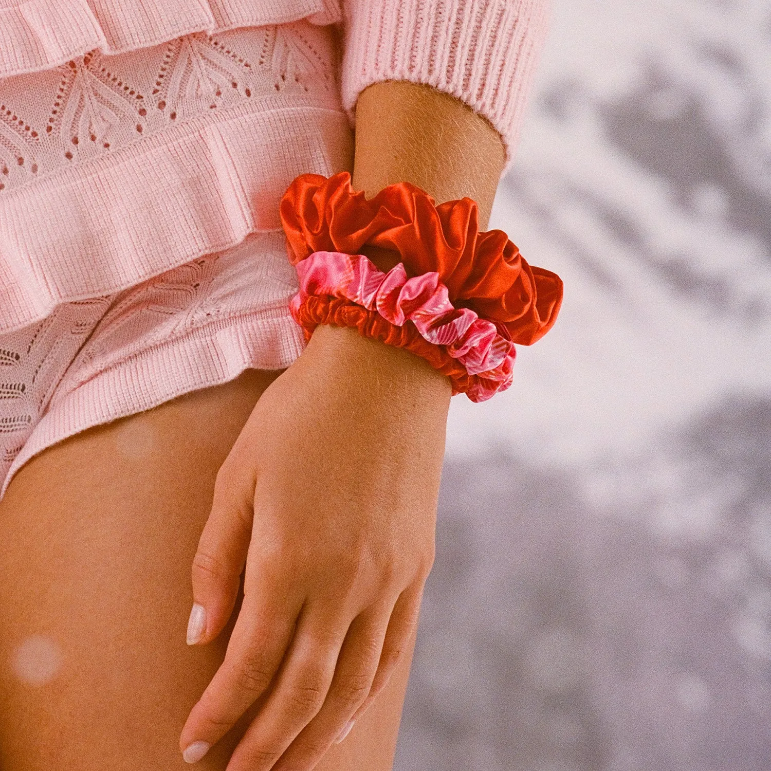 Slip Scarlet Cracker Scrunchie Set