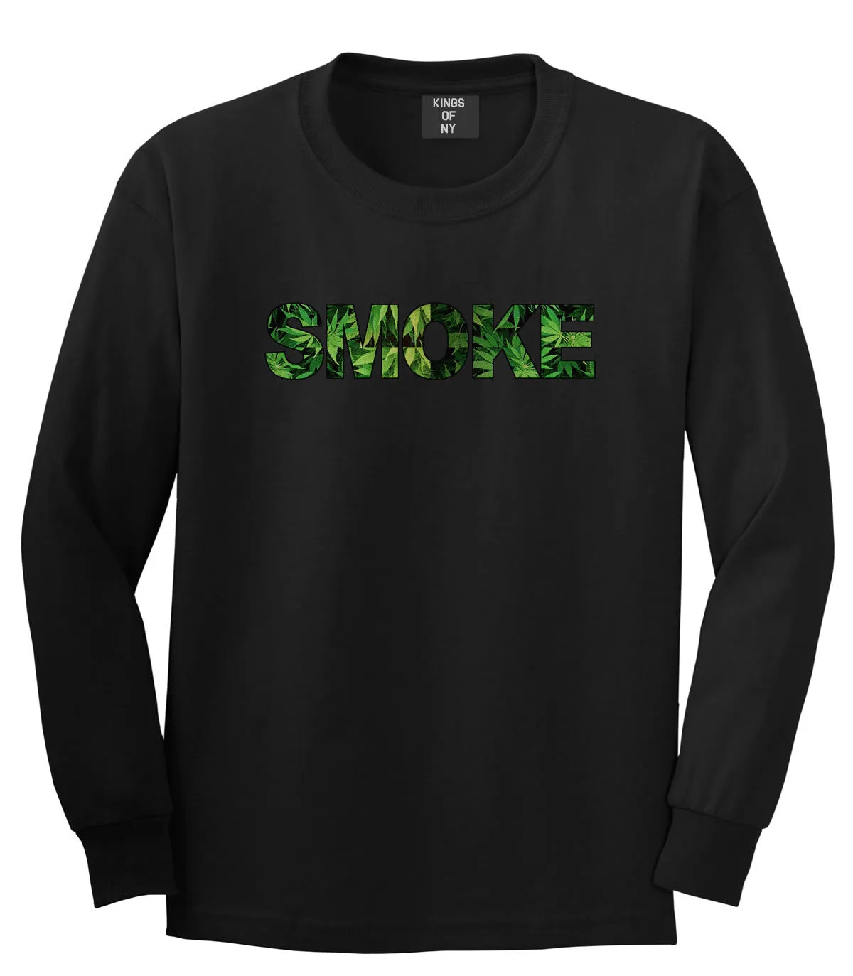 Smoke Weed Marijuana Print Boys Kids Long Sleeve T-Shirt