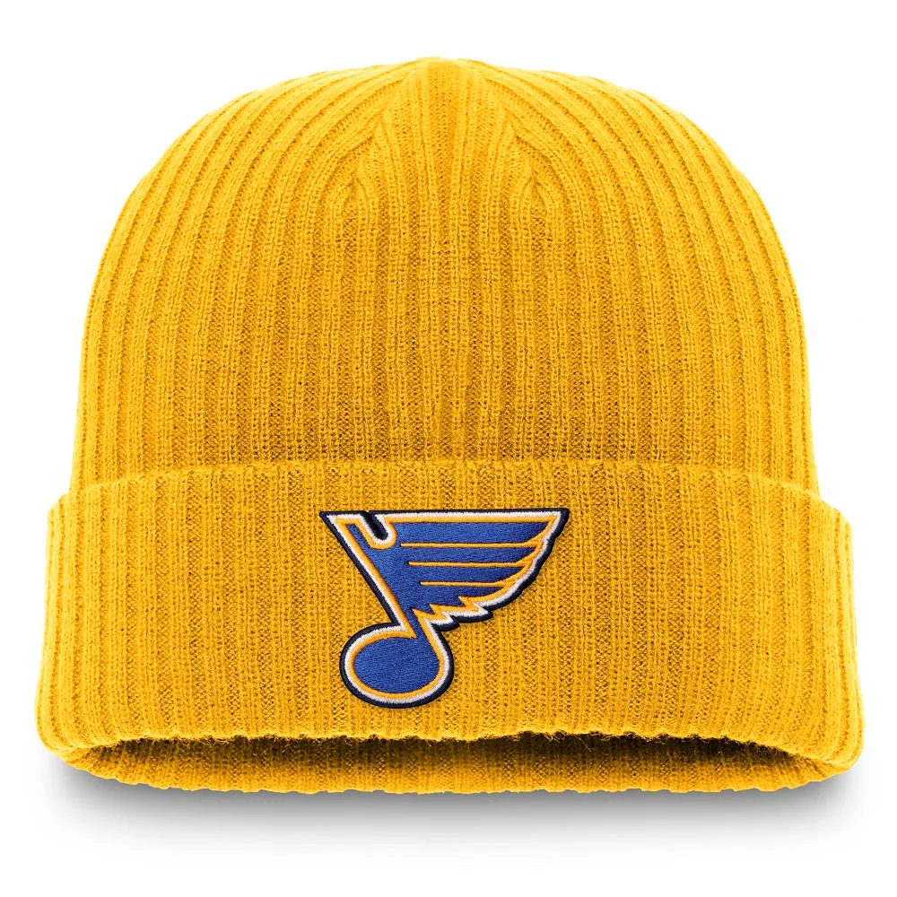 ST. LOUIS BLUES FANATICS CUFFED KNIT - YELLOW