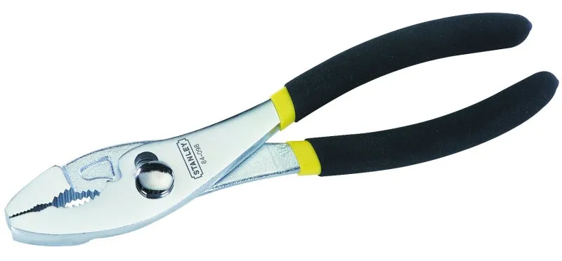 Stanley 84-098 Slip Joint Plier, 8 in OAL, 11/16 in Jaw Opening, Cushion-Grip Handle, 1-3/8 in L Jaw :CD 1: QUANTITY: 1