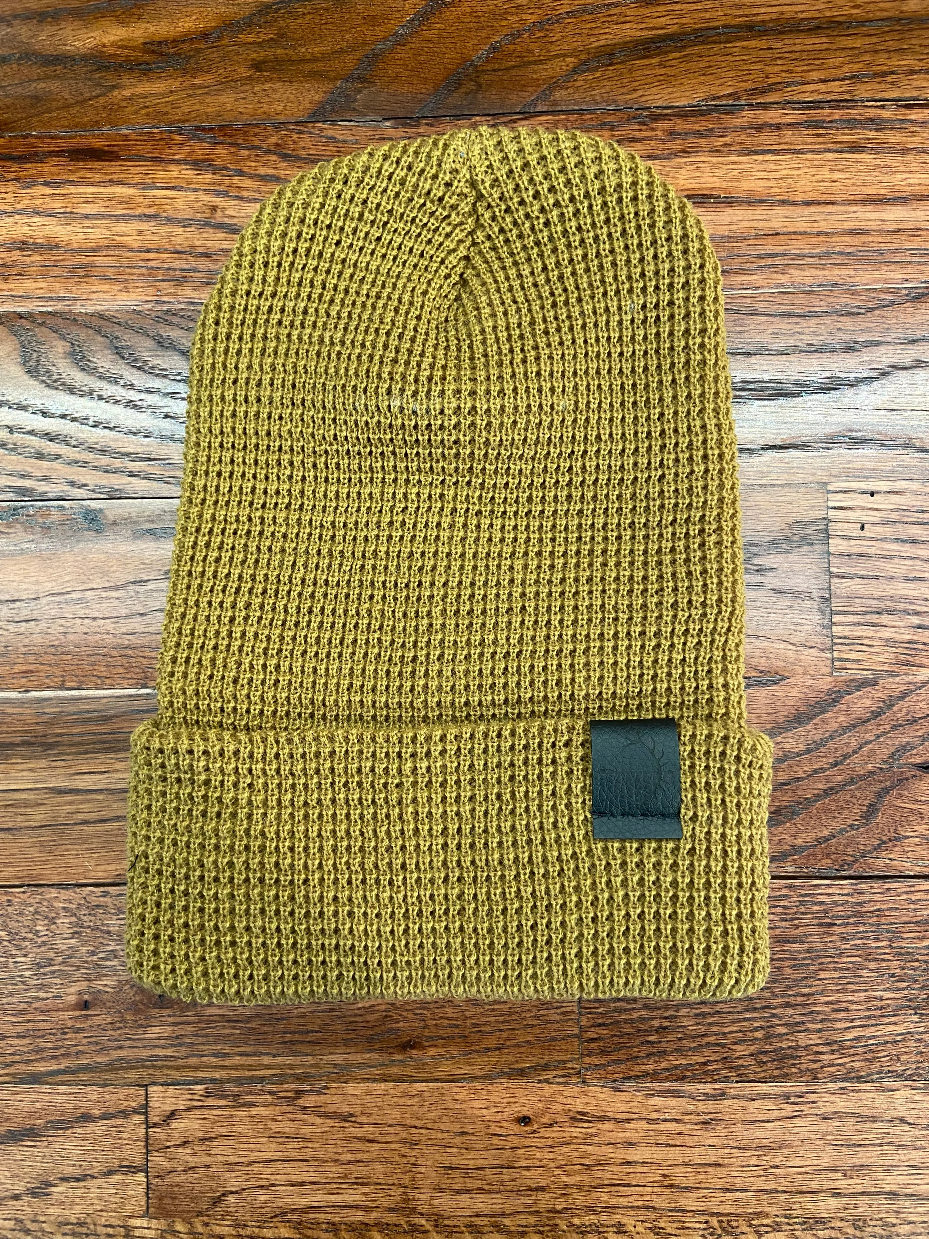 WAFFLE KNIT BEANIE • CURRY