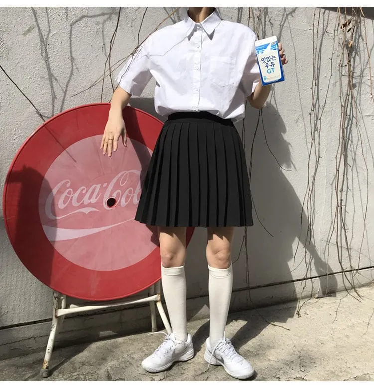 XS-5XL Kawaii Pleated Tennis Mini Skirt