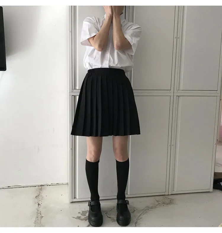 XS-5XL Kawaii Pleated Tennis Mini Skirt